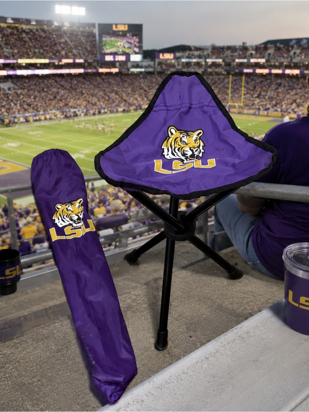 LSU Portable Stool in Bag